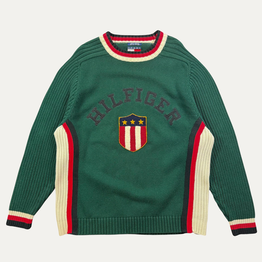 Vintage 90s Tommy Hilfiger Knitted Crewneck Sweatshirt