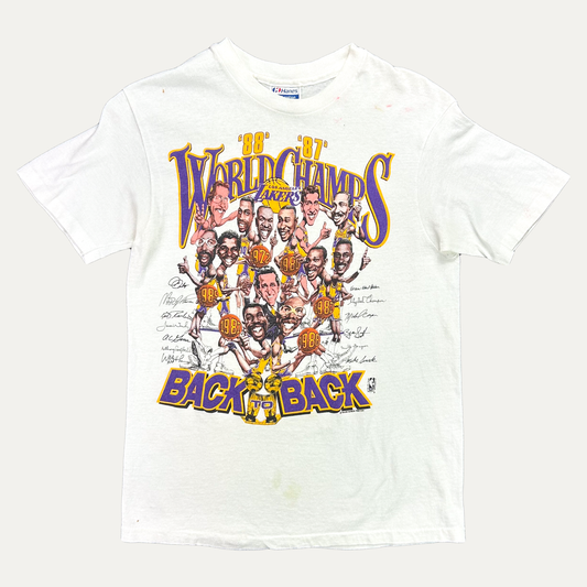 Vintage 87-88' Back To Back Los Angeles Lakers Big Head T-Shirt