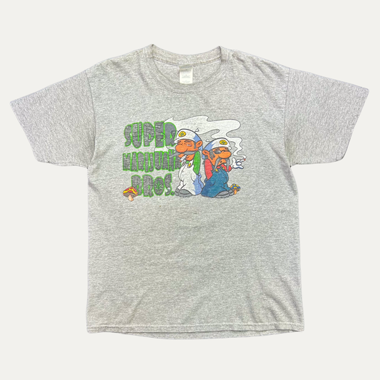 Vintage Y2K Super Marijuana Bros Weed T-Shirt