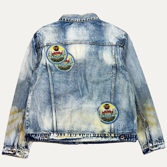 Who Decides War Acid Sphere Denim Jacket