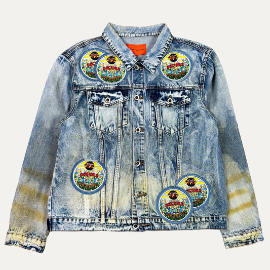 Who Decides War Acid Sphere Denim Jacket