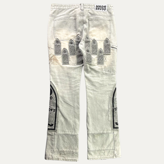 Who Decides War Patched Arch Embroidered Denim Jean