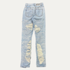 Who Decides War Scripture Embroidered Denim Jean