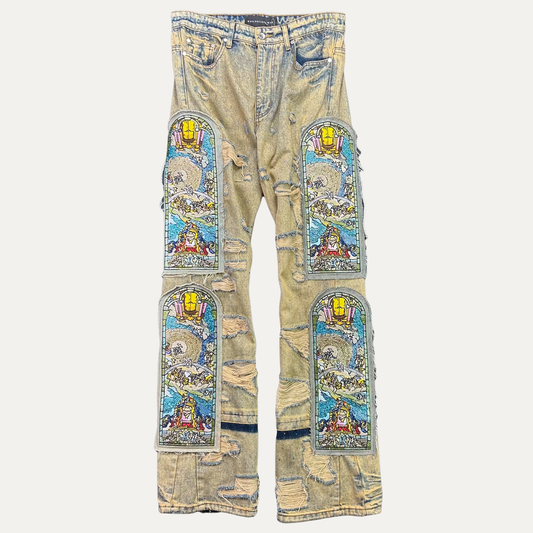 Who Decides War Unfurled Distressed Denim Jean