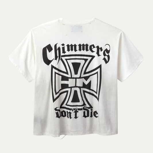 Happy Memories Don't Die HMDD Chimmers Ghost Pocket T-Shirt White