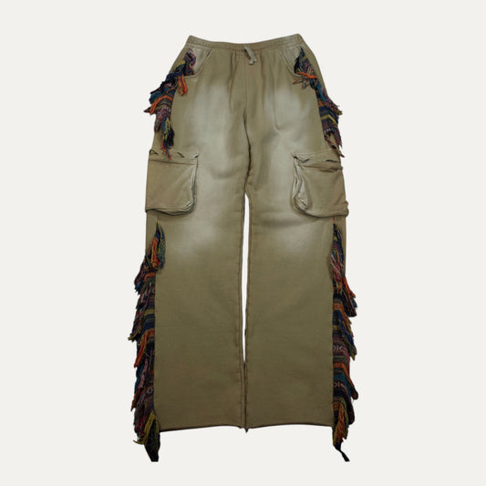 Alchemist Olive Green Frayed Sweatpants