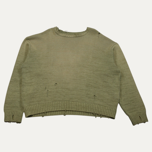 Kapital 5G Cotton Knit Smile Patch Knitted Crewneck