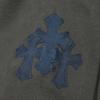 Chome Hearts Hoodie Carcoal Blue Triple Cross Patch