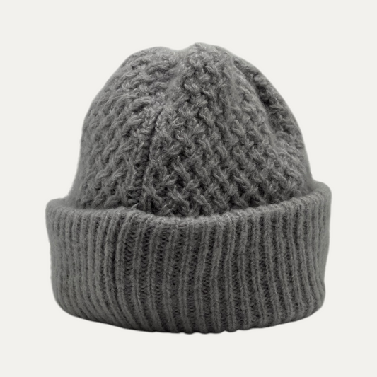 Chanel Grey Cashmere Double C Beanie