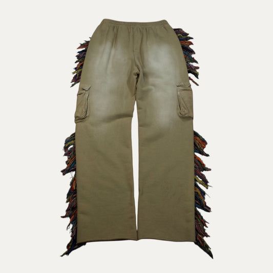 Alchemist Olive Green Frayed Sweatpants
